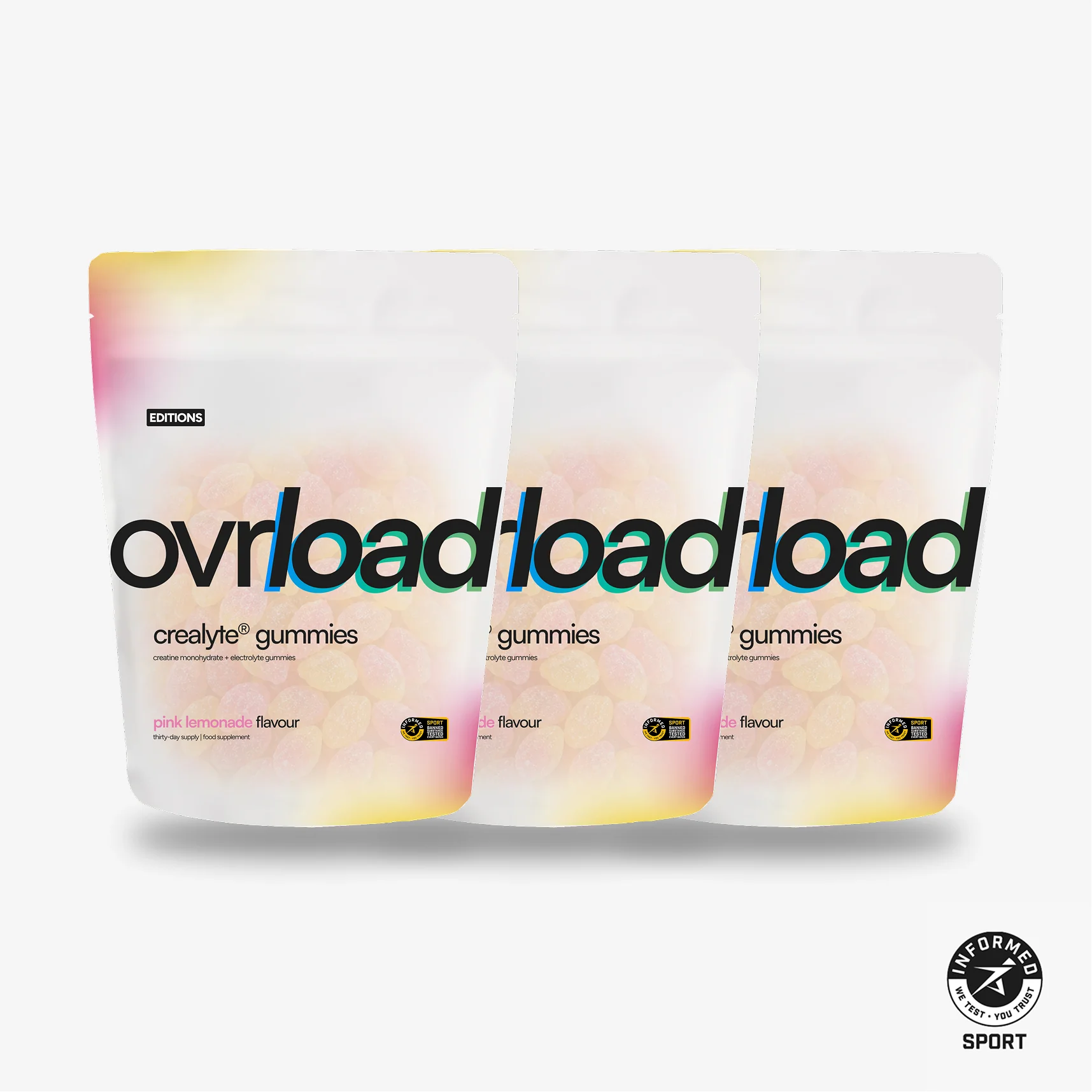 ovrload crealyte® gummies - pink lemonade - Image 2